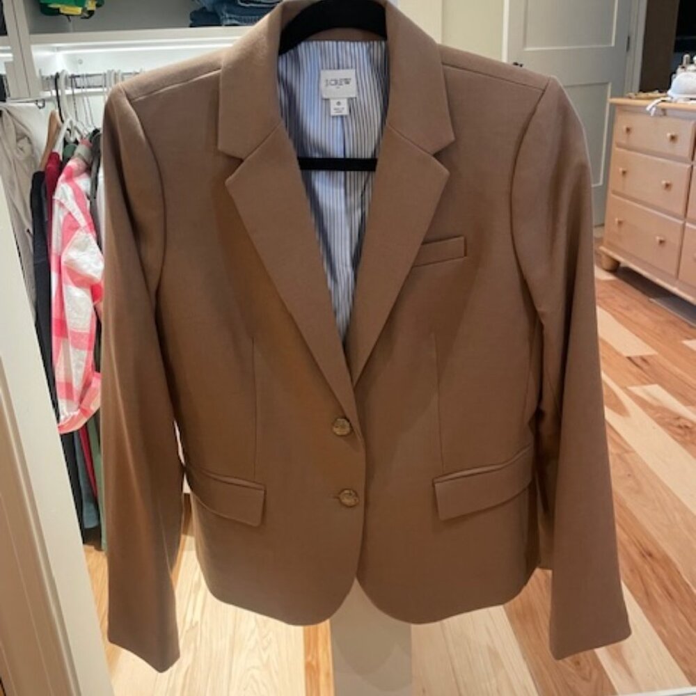 J. Crew Original Schoolboy Blazer Wool Blend Camel -  New - Size 6 - Picture 2 of 2
